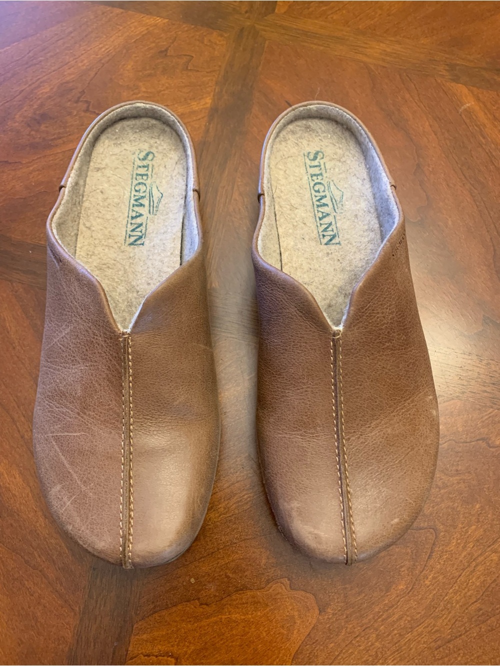 NIB Stegmann Women’s Tan Leather Maria Mules size 7.5